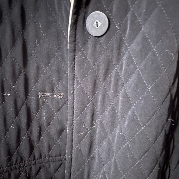 L Black & Cream-Colored Reversible Button-Down Jacket - Picture 4 of 14